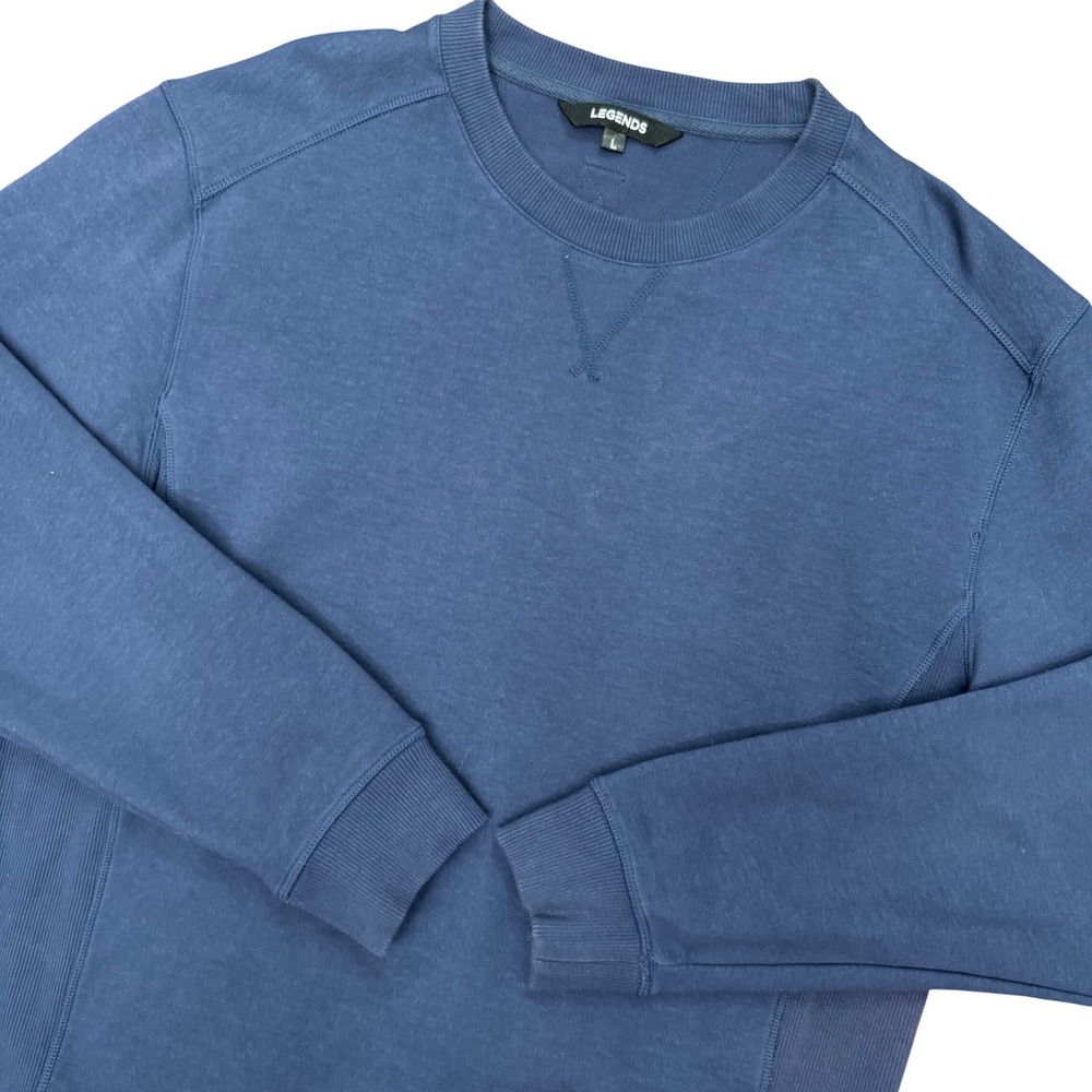 Legends Highland Crew Sweatshirt Mens Large Blue Cotton Blend LGDJ016 Athletic
